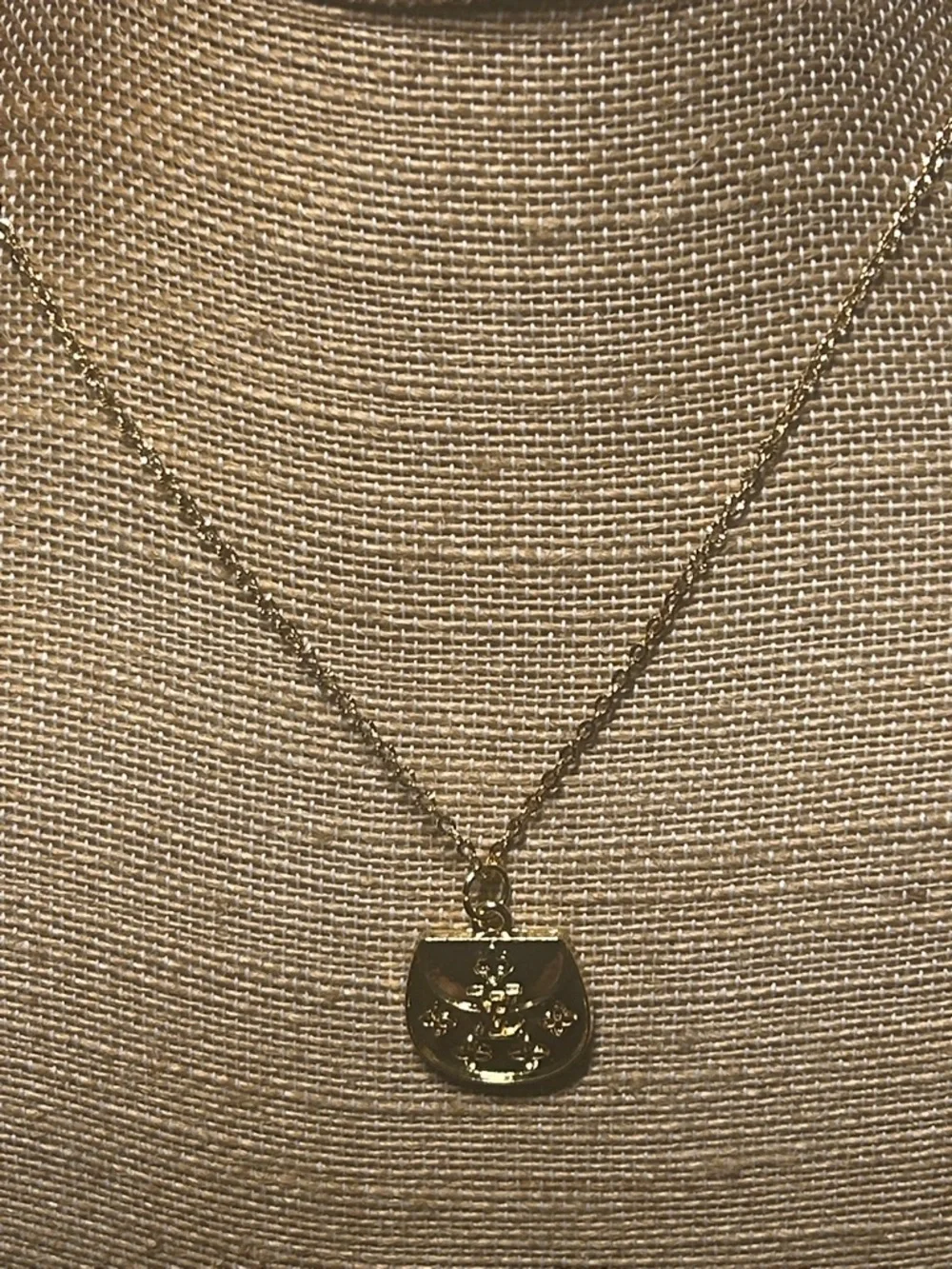 Gold-Tone Floral Pendant Necklace - Women's Jewelry - Picture 4 of 5